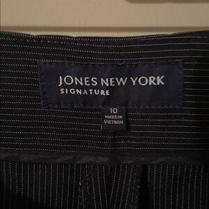 Jones New York Signature Black Pinstripe Pants